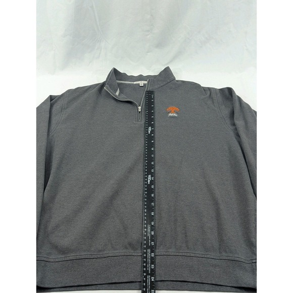 Peter Millar Sweater Mens XL Grey Quarter Zip Long Sleeve Oak Tree Golf Course - Picture 5 of 8